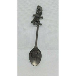 Pewter Alaska Eagle Embossed Mini WAPW England Collectible Spoon Home Décor
